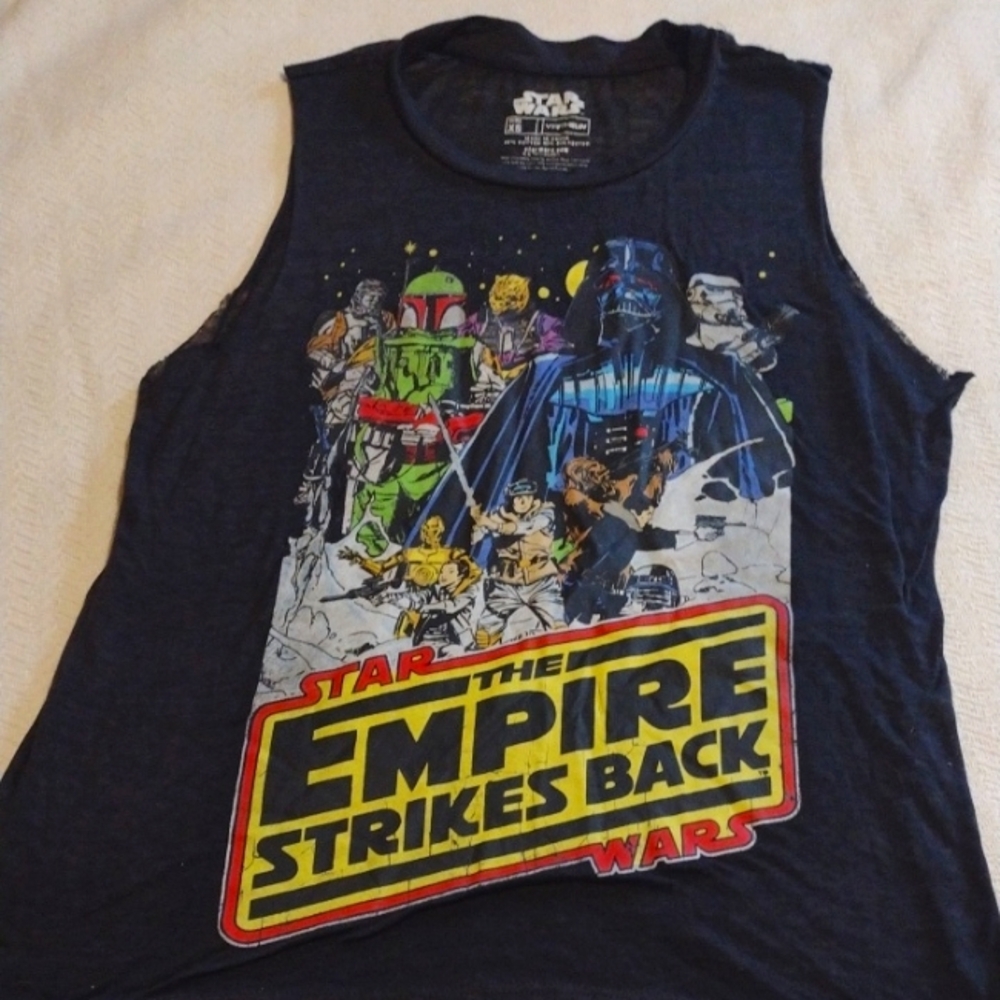 Star Wars Black Tank Top Empire Strikes Back Graphic